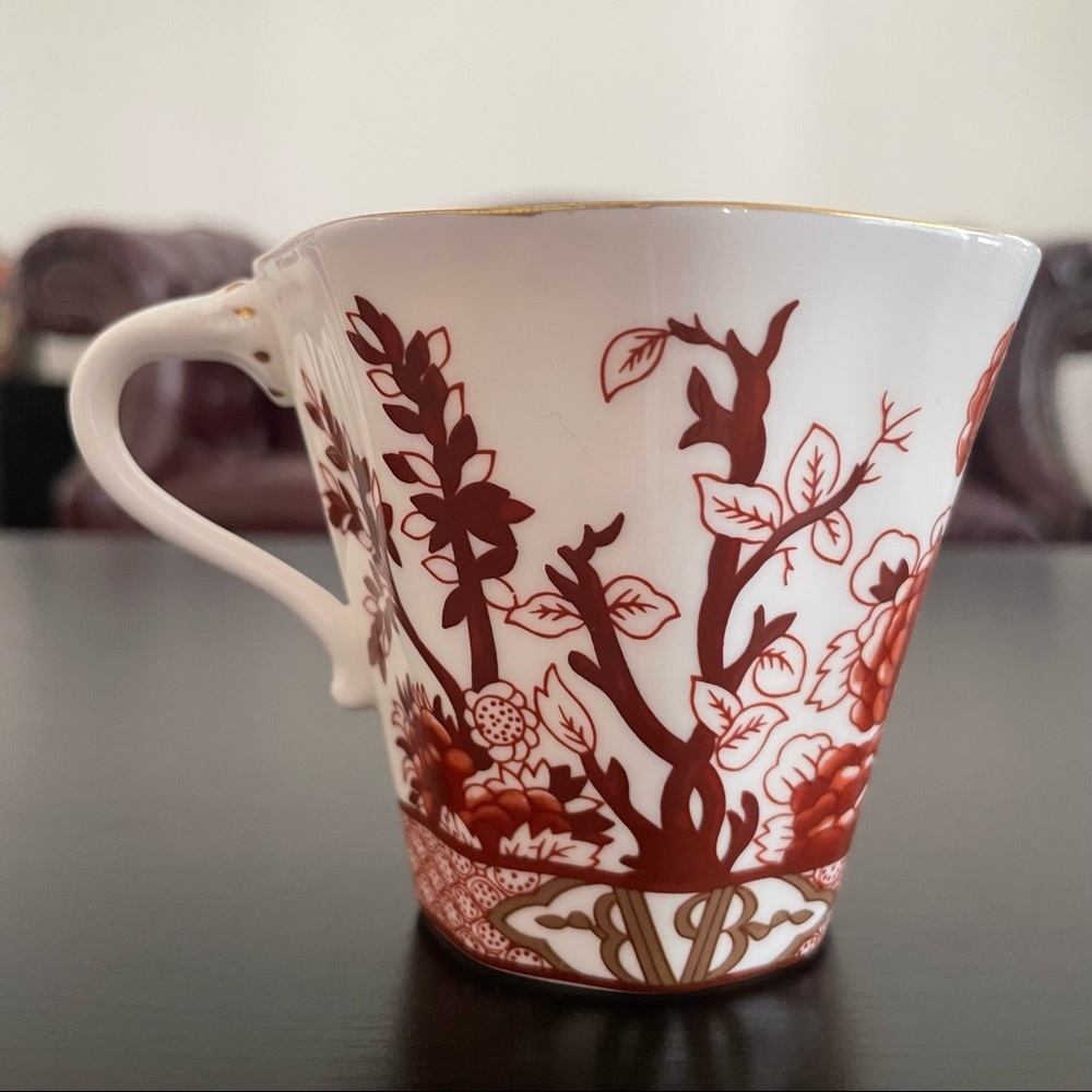 6 X Coalport Indian Tree Coral Bine China Flat Demitasse Cups - Picture 8 of 14